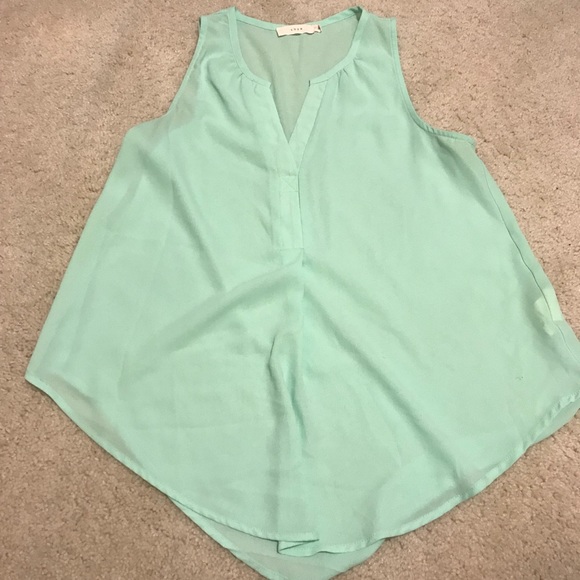 Lush Tops - Lush mint green sheer tank top
